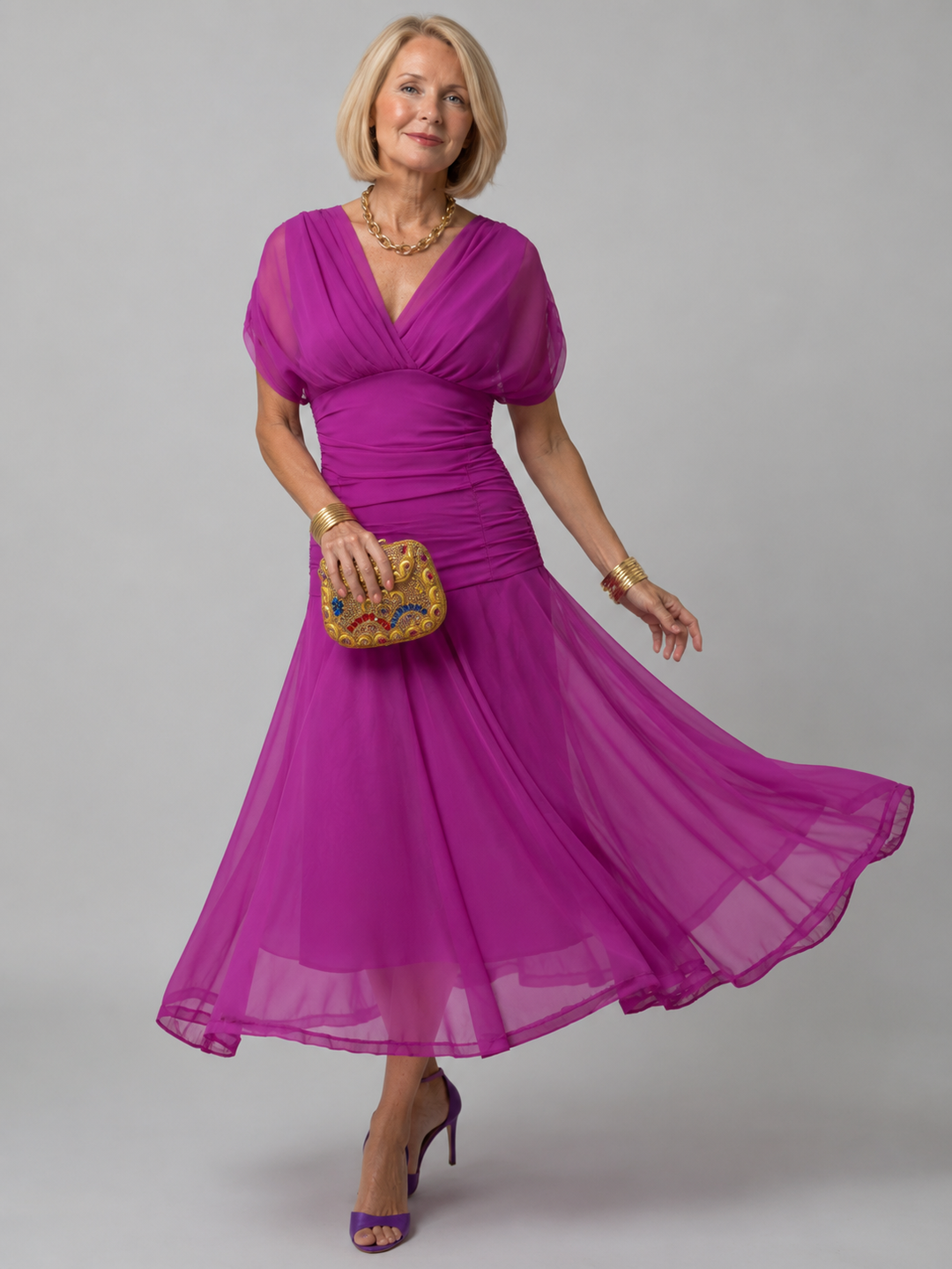 Evelina™ | Elegantes Maxi-Kleid mit Bauch-Optimierung