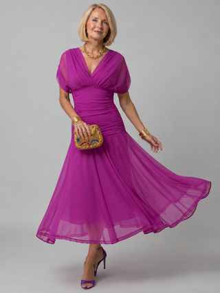 Evelina™ | Elegantes Maxi-Kleid mit Bauch-Optimierung