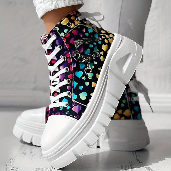 Elin™ | Denim Orthopedic High-Top Sneakers