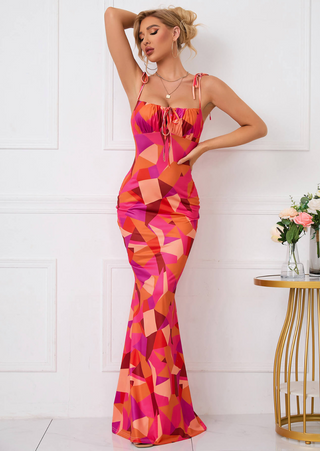 Klara™ | Blumenmuster Maxi-Kleid