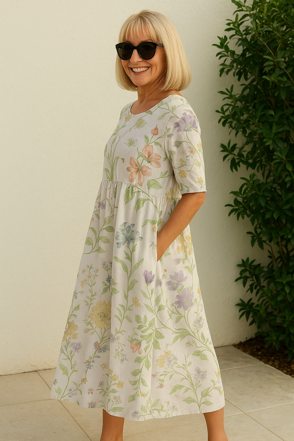 Elin™ | Elegantes Midi-Kleid mit figurschmeichelndem Schnitt