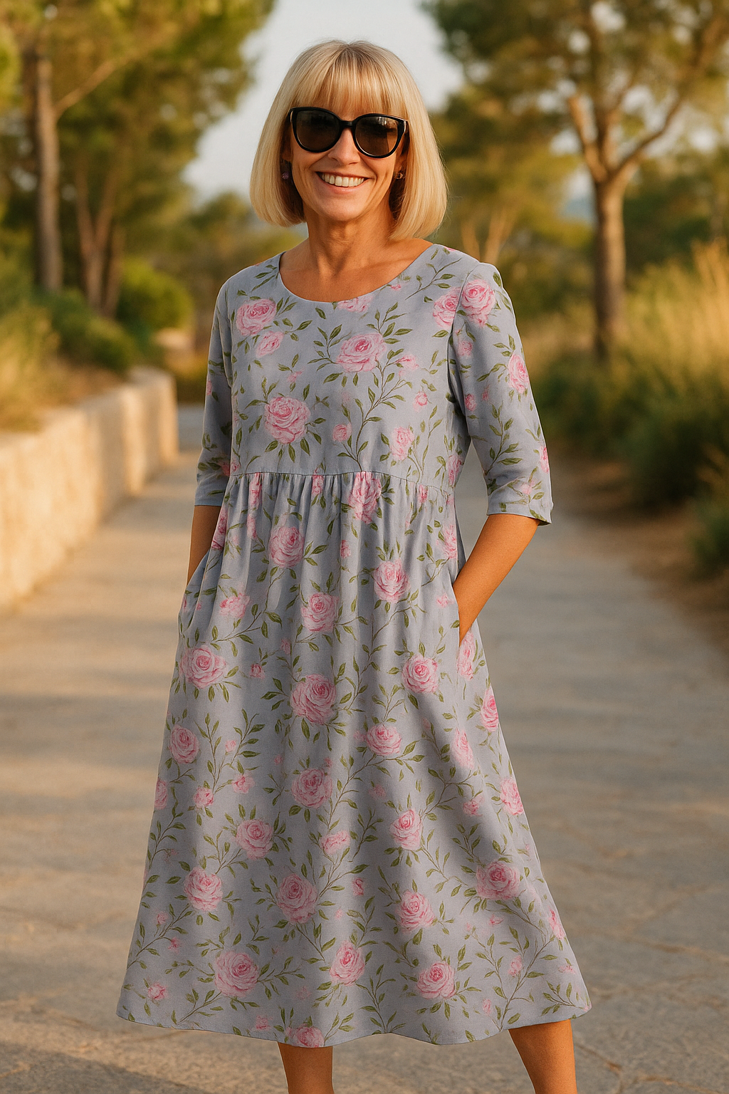 Elin™ | Elegantes Midi-Kleid mit figurschmeichelndem Schnitt