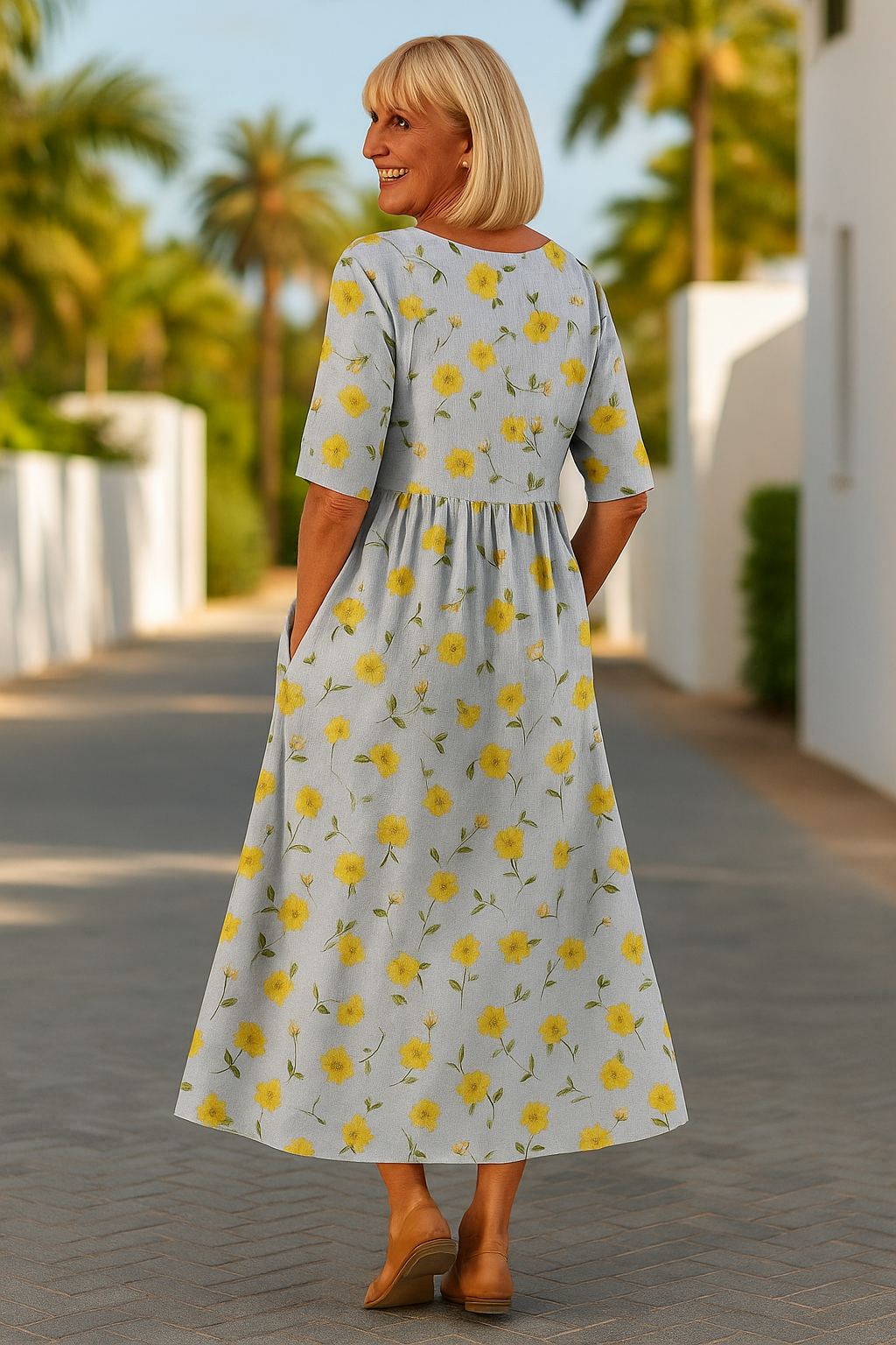 Elin™ | Elegantes Midi-Kleid mit figurschmeichelndem Schnitt