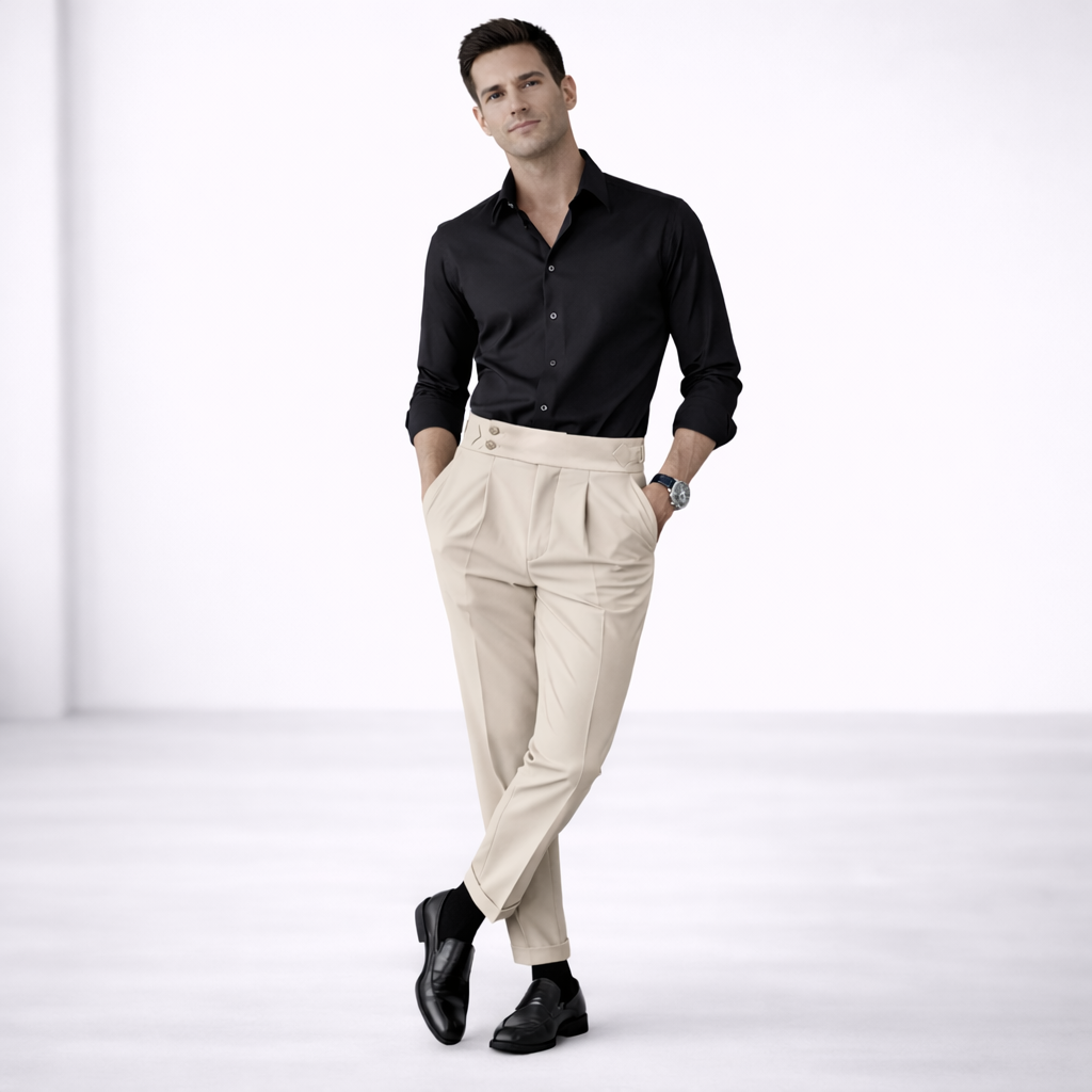 LAURENT MONACO | Herren Hochtaillierte Hosen
