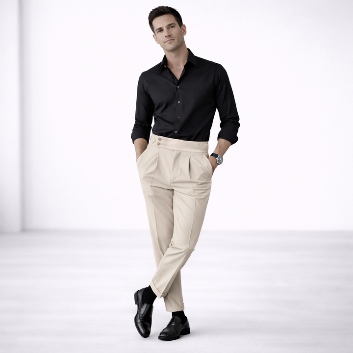 LAURENT MONACO | Herren Hochtaillierte Hosen