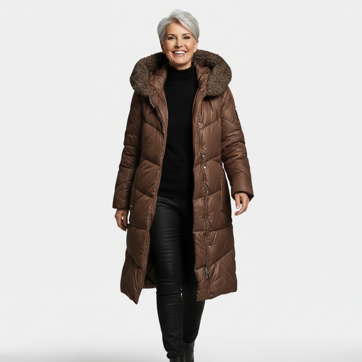 Tiffany™ - Langer gesteppter Wintermantel für Damen