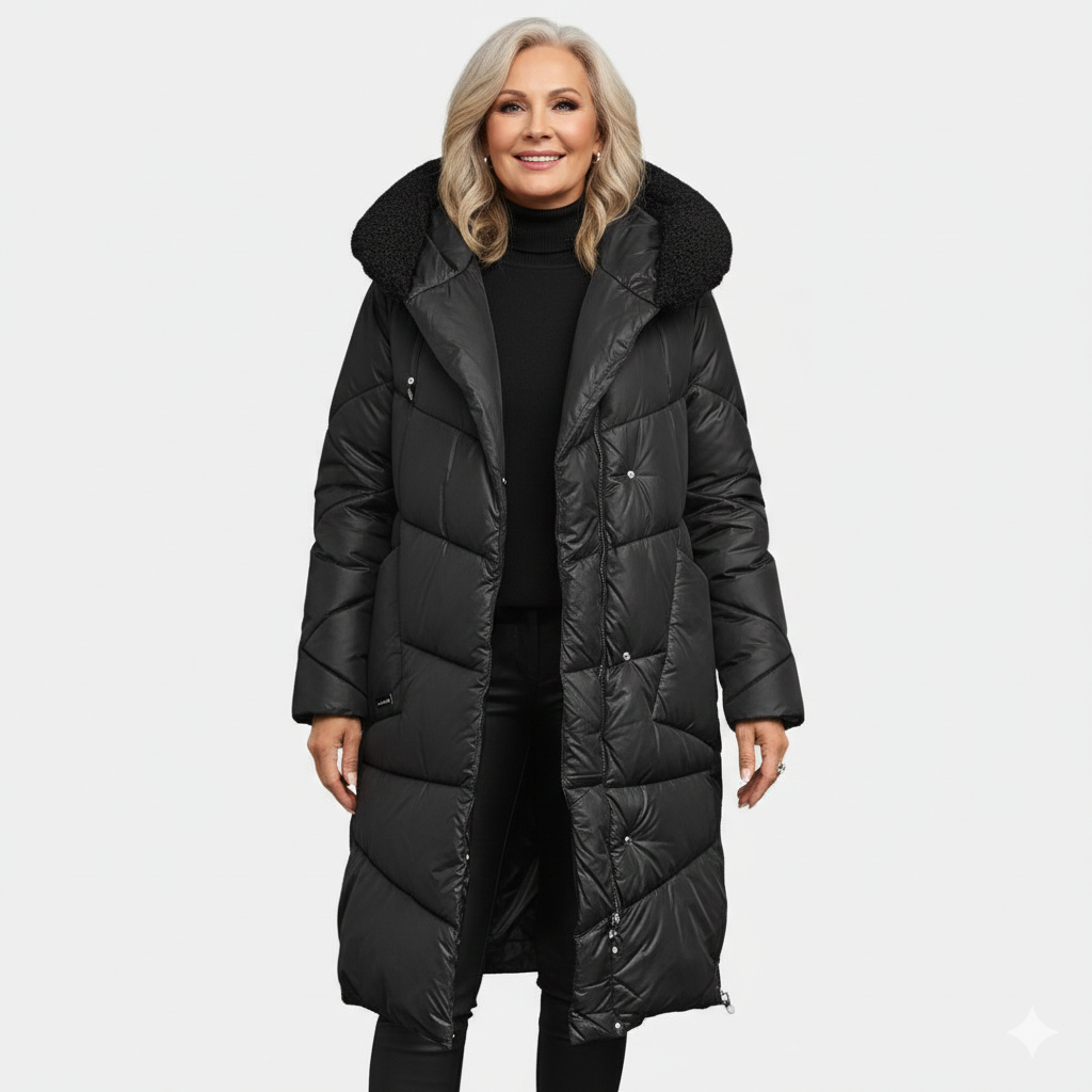 Tiffany™ - Langer gesteppter Wintermantel für Damen