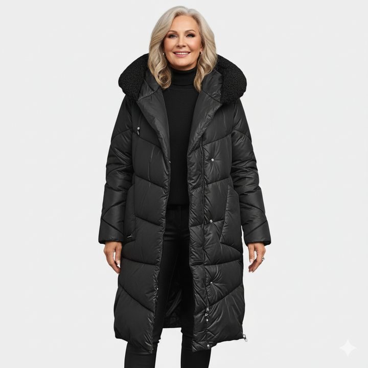 Tiffany™ - Langer gesteppter Wintermantel für Damen