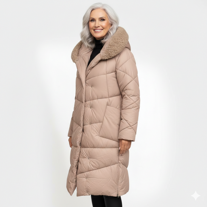 Tiffany™ - Langer gesteppter Wintermantel für Damen