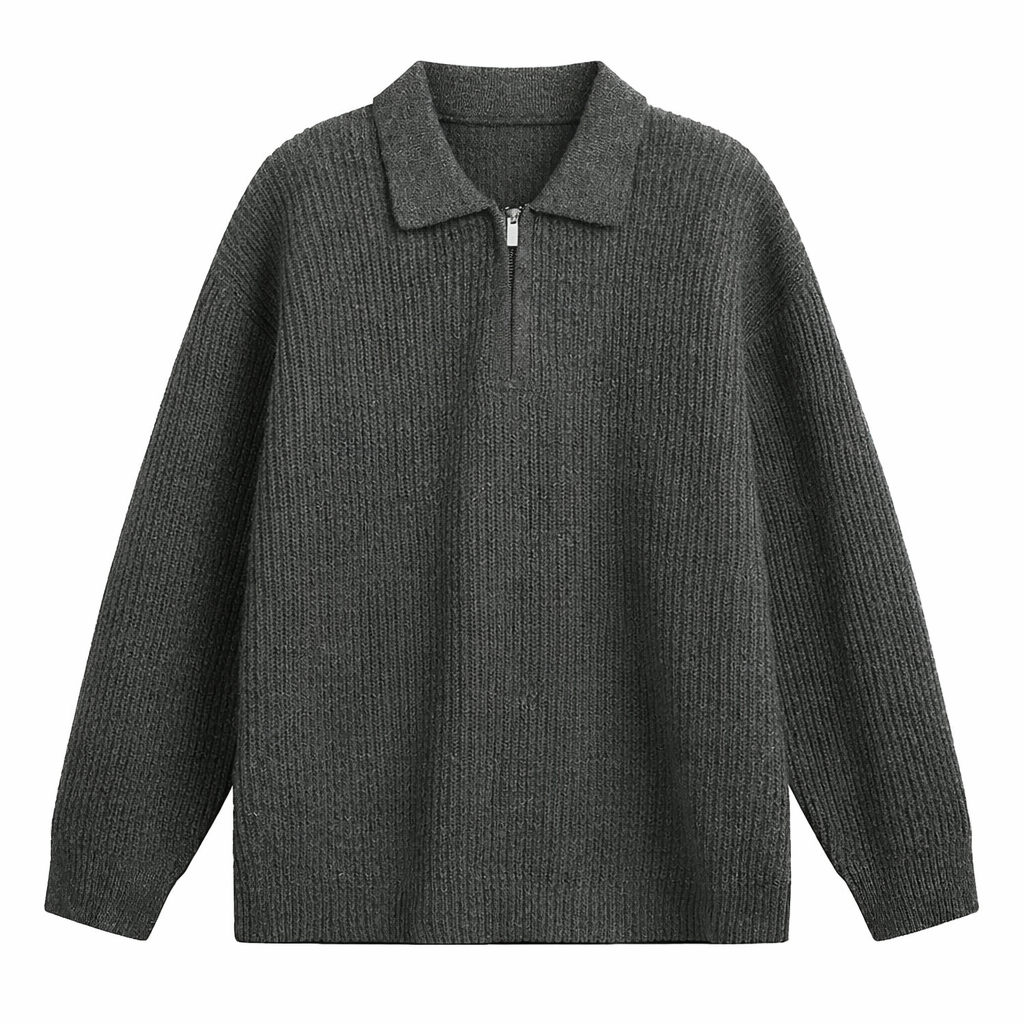 Ruben | Pullover mit Viertel-Reißverschluss