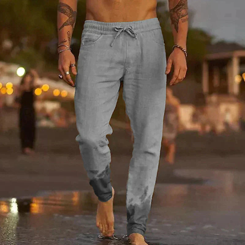 LAURENT MONACO | Herren Leinen Strandhose