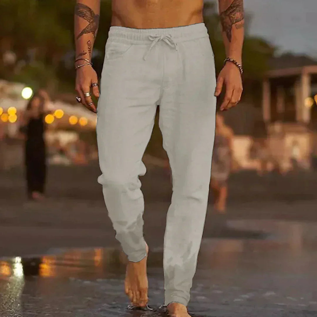 LAURENT MONACO | Herren Leinen Strandhose