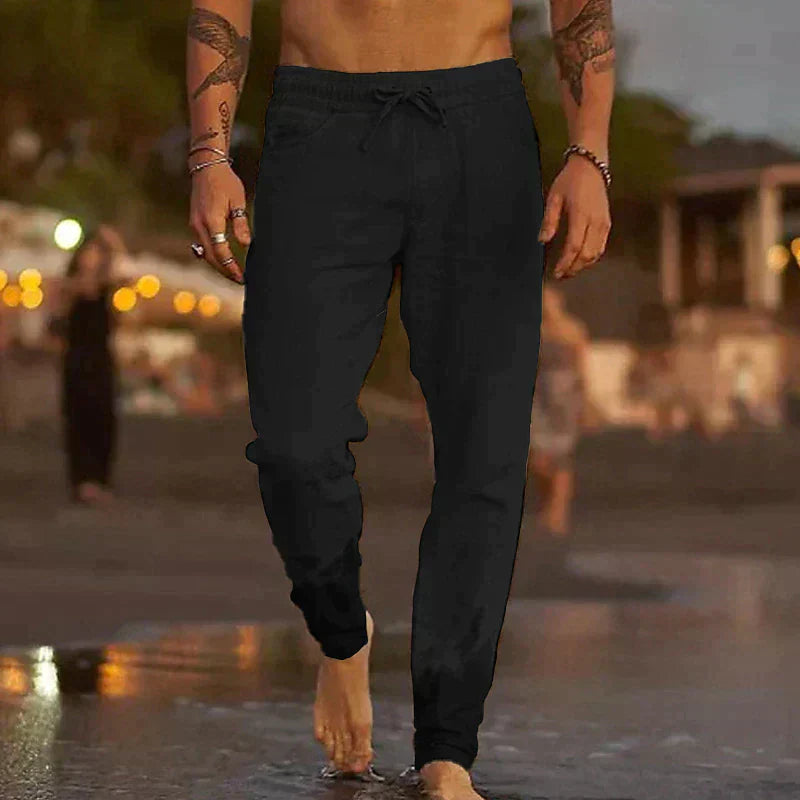 LAURENT MONACO | Herren Leinen Strandhose