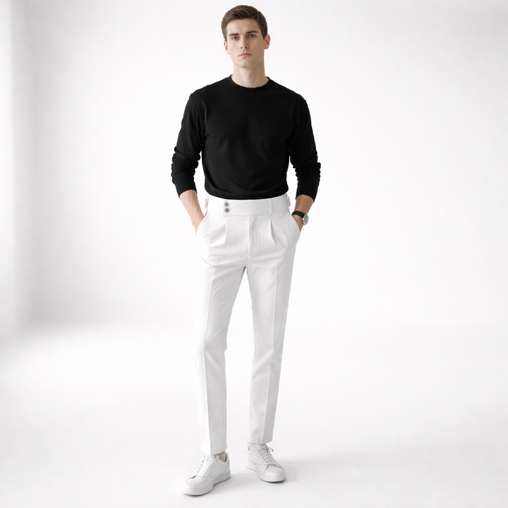 LAURENT MONACO | Herren Hochtaillierte Hosen