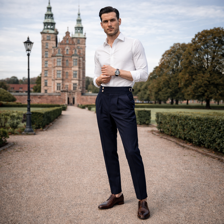 LAURENT MONACO | Herren Hochtaillierte Hosen