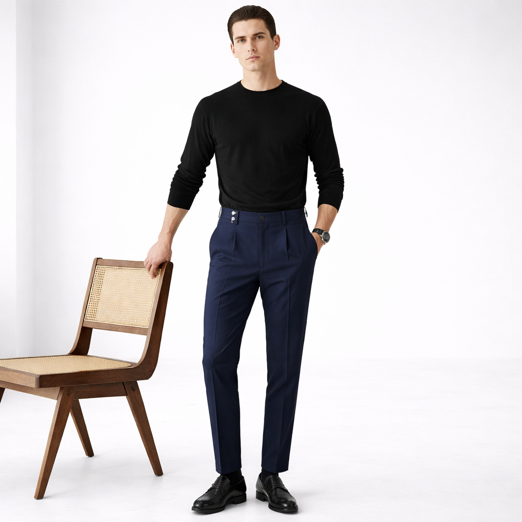 LAURENT MONACO | Herren Hochtaillierte Hosen
