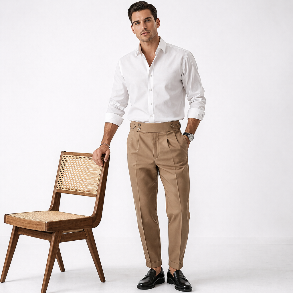 LAURENT MONACO | Herren Hochtaillierte Hosen
