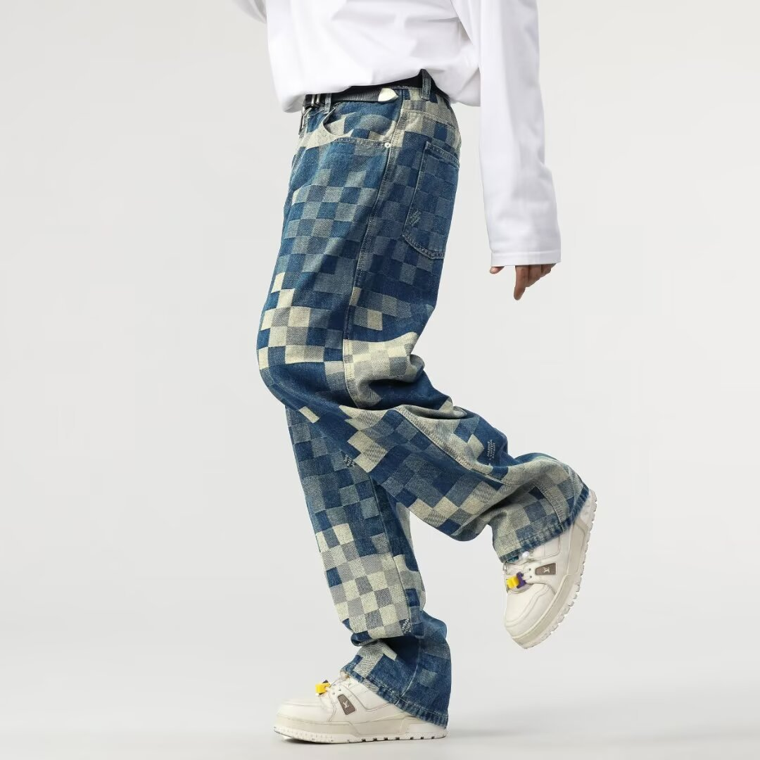 Herren Denim Jeans mit Pixel-Effekt