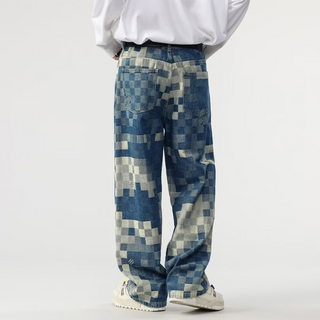 Herren Denim Jeans mit Pixel-Effekt