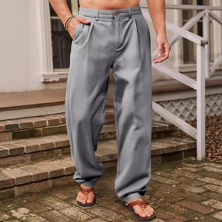 NICCOLÒ | LANGE LEINENHOSE MIT LOCKEREM BEIN