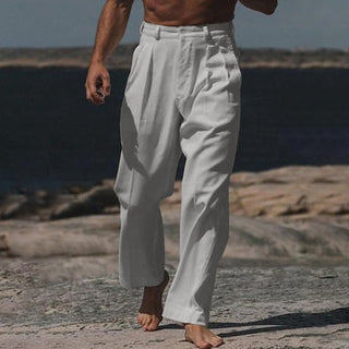 THÉO | Leinenhose mit weitem Bein