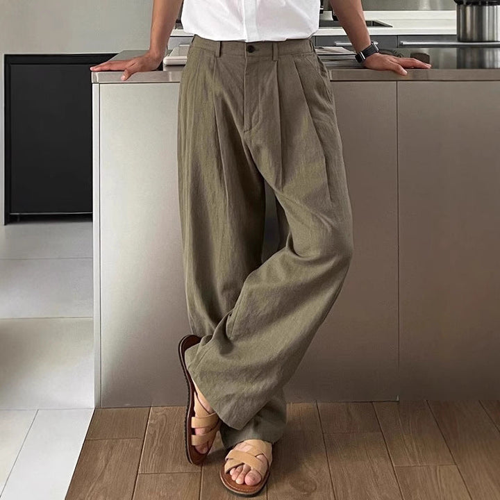 LOUIS | Leinenhose mit weitem Bein