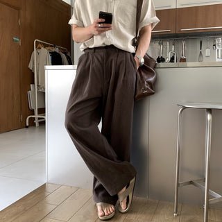 LOUIS | Leinenhose mit weitem Bein