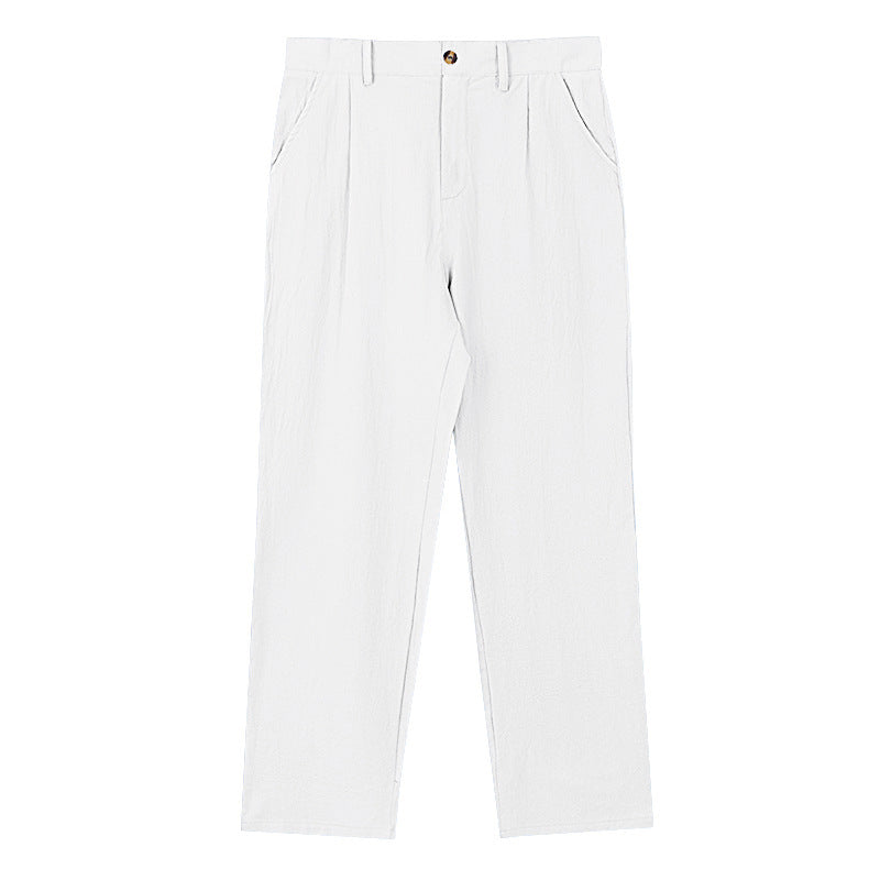 NICCOLÒ | LANGE LEINENHOSE MIT LOCKEREM BEIN