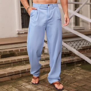NICCOLÒ | LANGE LEINENHOSE MIT LOCKEREM BEIN