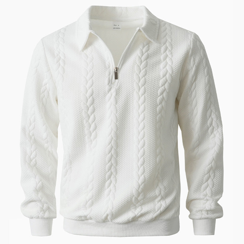 Martin | Eleganter Strick-Polo mit Viertelreißverschluss