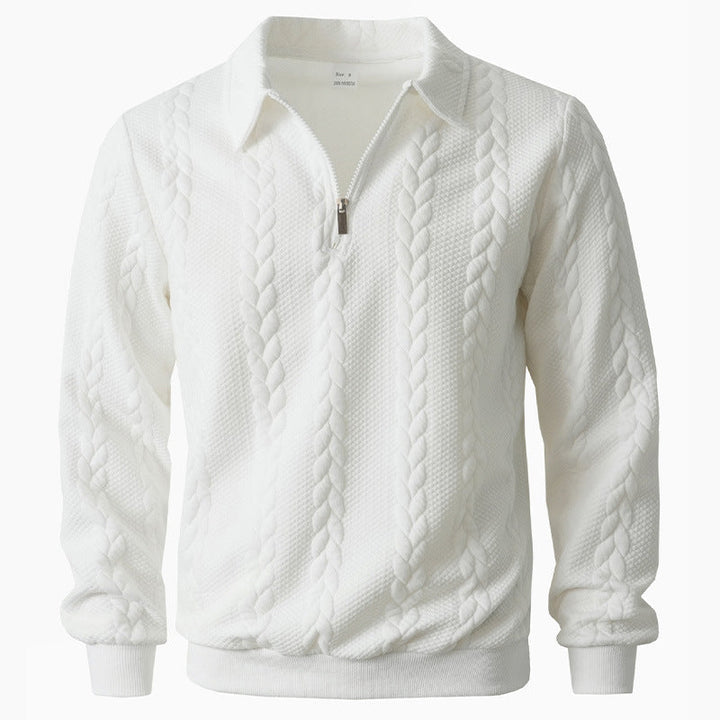 Martin | Eleganter Strick-Polo mit Viertelreißverschluss