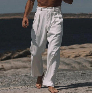 THÉO | Leinenhose mit weitem Bein