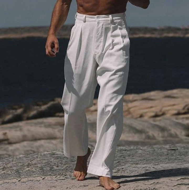 THÉO | Leinenhose mit weitem Bein