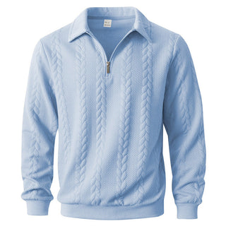 Martin | Eleganter Strick-Polo mit Viertelreißverschluss