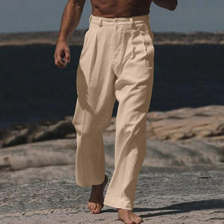 THÉO | Leinenhose mit weitem Bein
