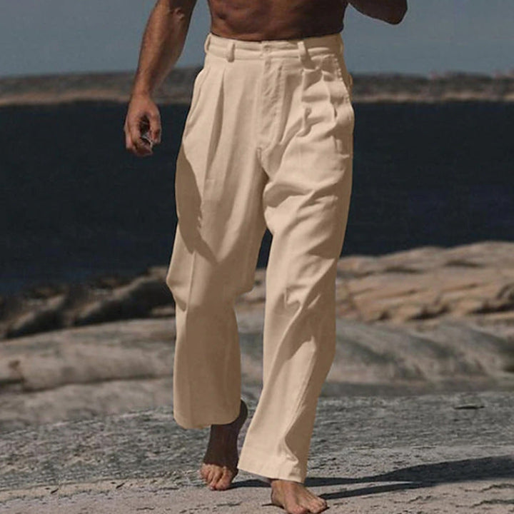 THÉO | Leinenhose mit weitem Bein