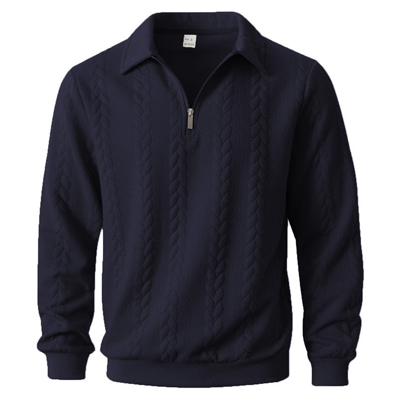 Martin | Eleganter Strick-Polo mit Viertelreißverschluss
