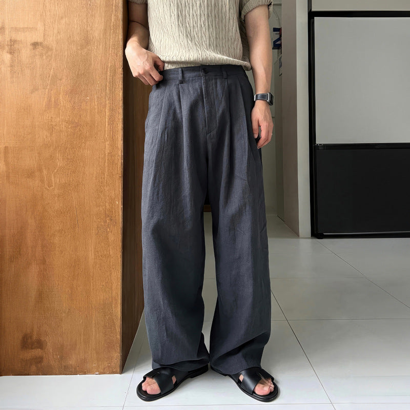 LOUIS | Leinenhose mit weitem Bein