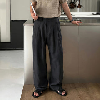 LOUIS | Leinenhose mit weitem Bein