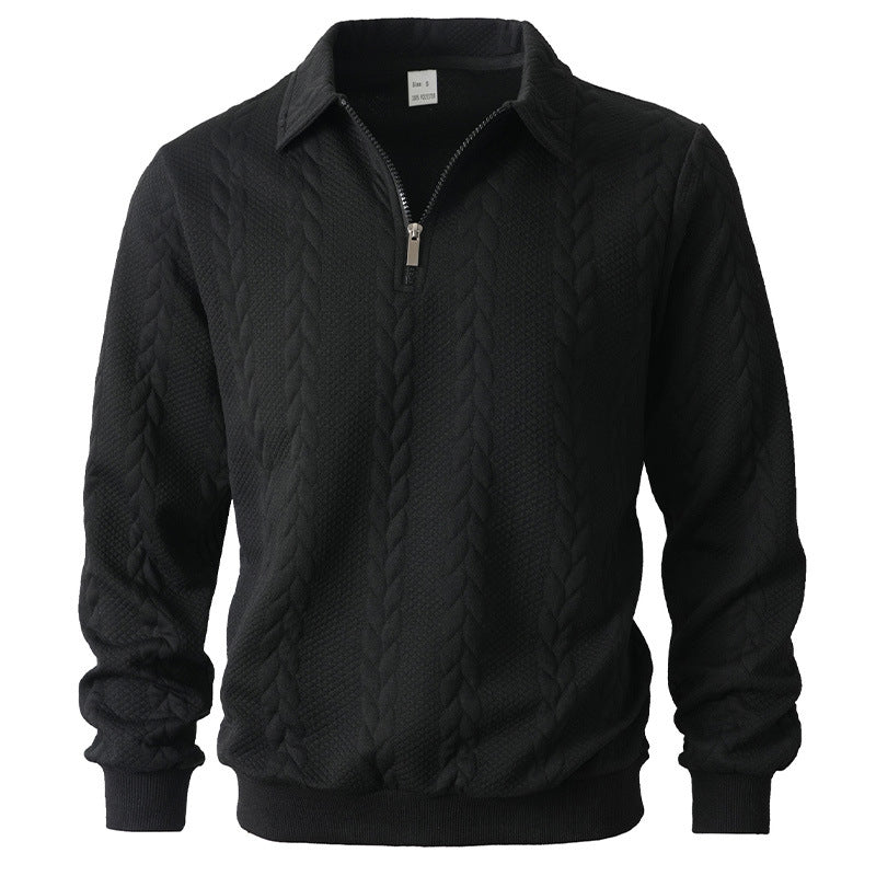 Martin | Eleganter Strick-Polo mit Viertelreißverschluss
