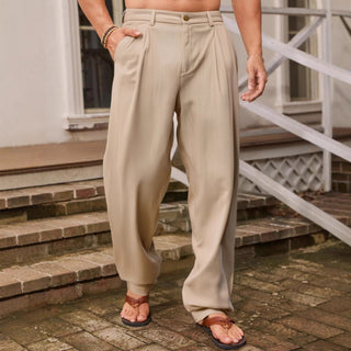 NICCOLÒ | LANGE LEINENHOSE MIT LOCKEREM BEIN
