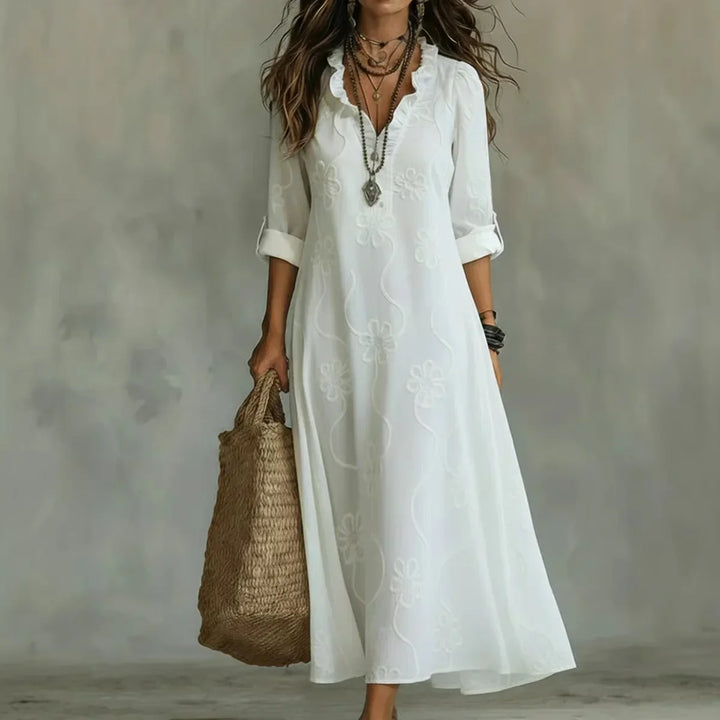 Sienna™ | Blumenmuster Sommerkleid mit Bauchkaschierung
