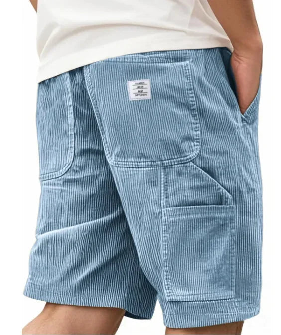 LAURENT MONACO | Herren Cargo-Shorts aus Rippvelours