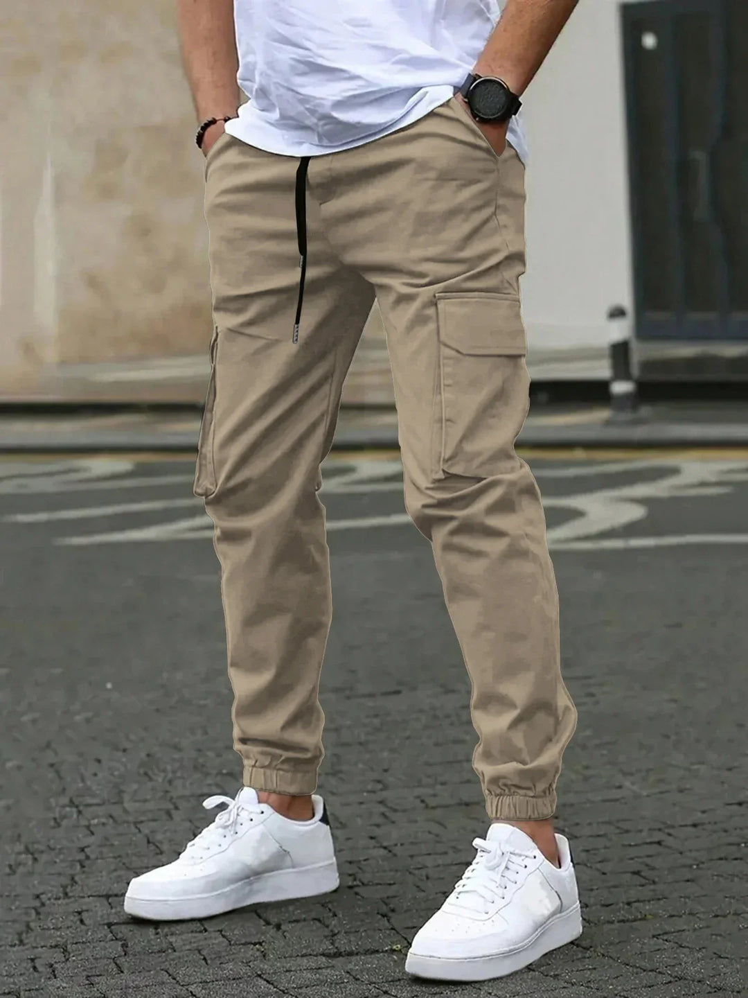 LAURENT MONACO | Herren Slim Fit Cargo-Hosen