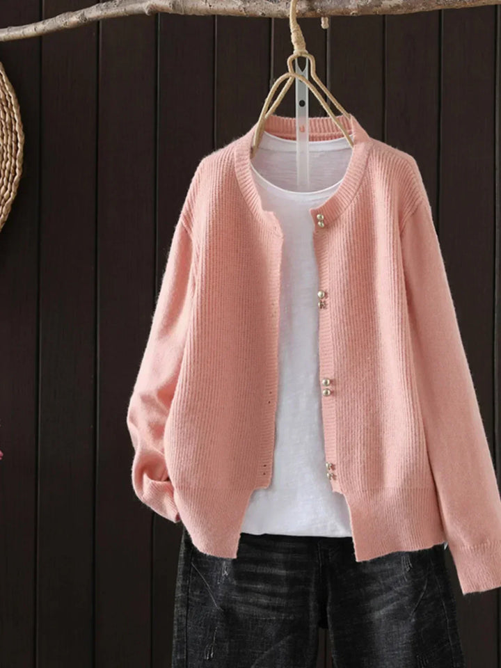 ONARA | Beaded Button Cardigan