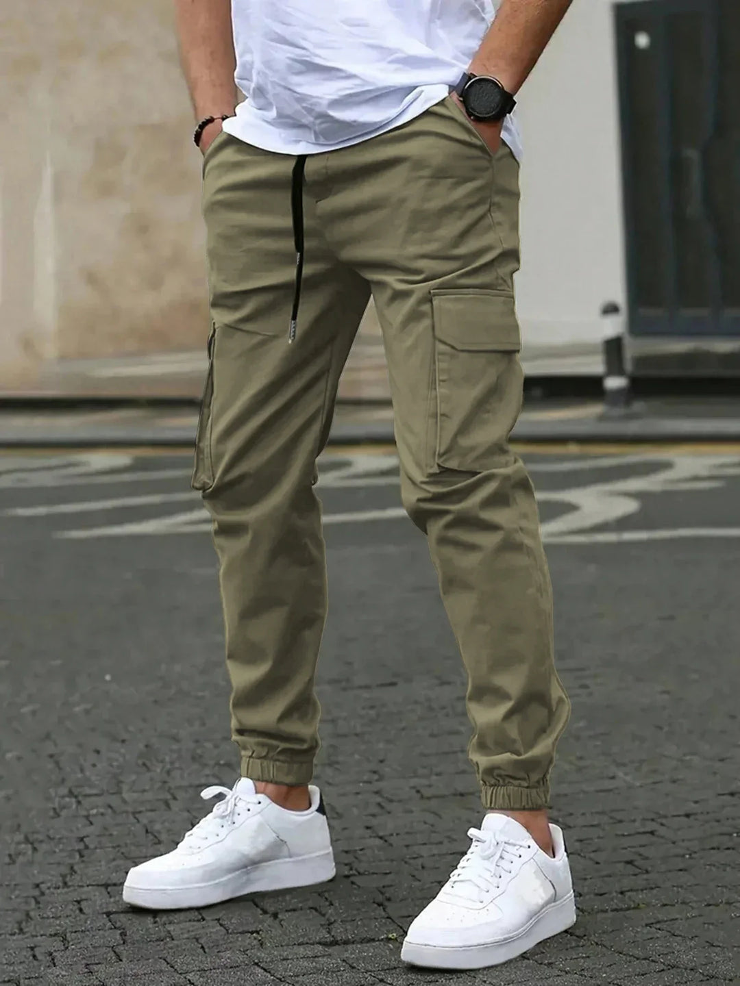 LAURENT MONACO | Herren Slim Fit Cargo-Hosen