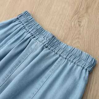 Liora Bay - Leichter Denim Midi-Rock