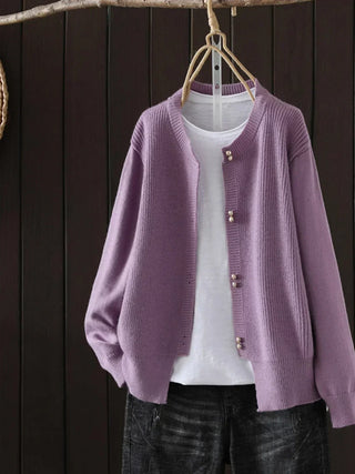 ONARA | Beaded Button Cardigan