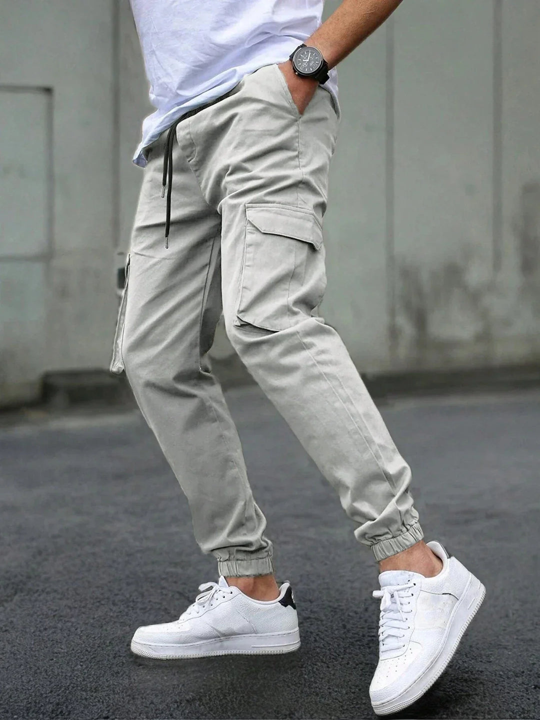 LAURENT MONACO | Herren Slim Fit Cargo-Hosen