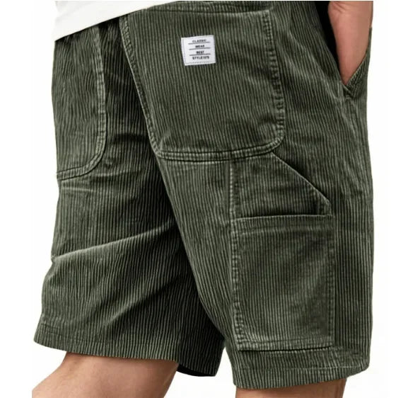 LAURENT MONACO | Herren Cargo-Shorts aus Rippvelours
